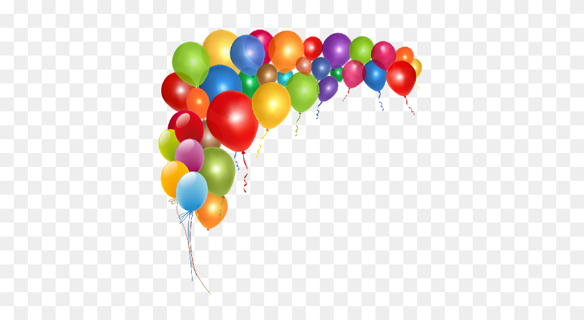 400x400 Birthday Balloon Border Clipart Free Clipart - Birthday Border PNG