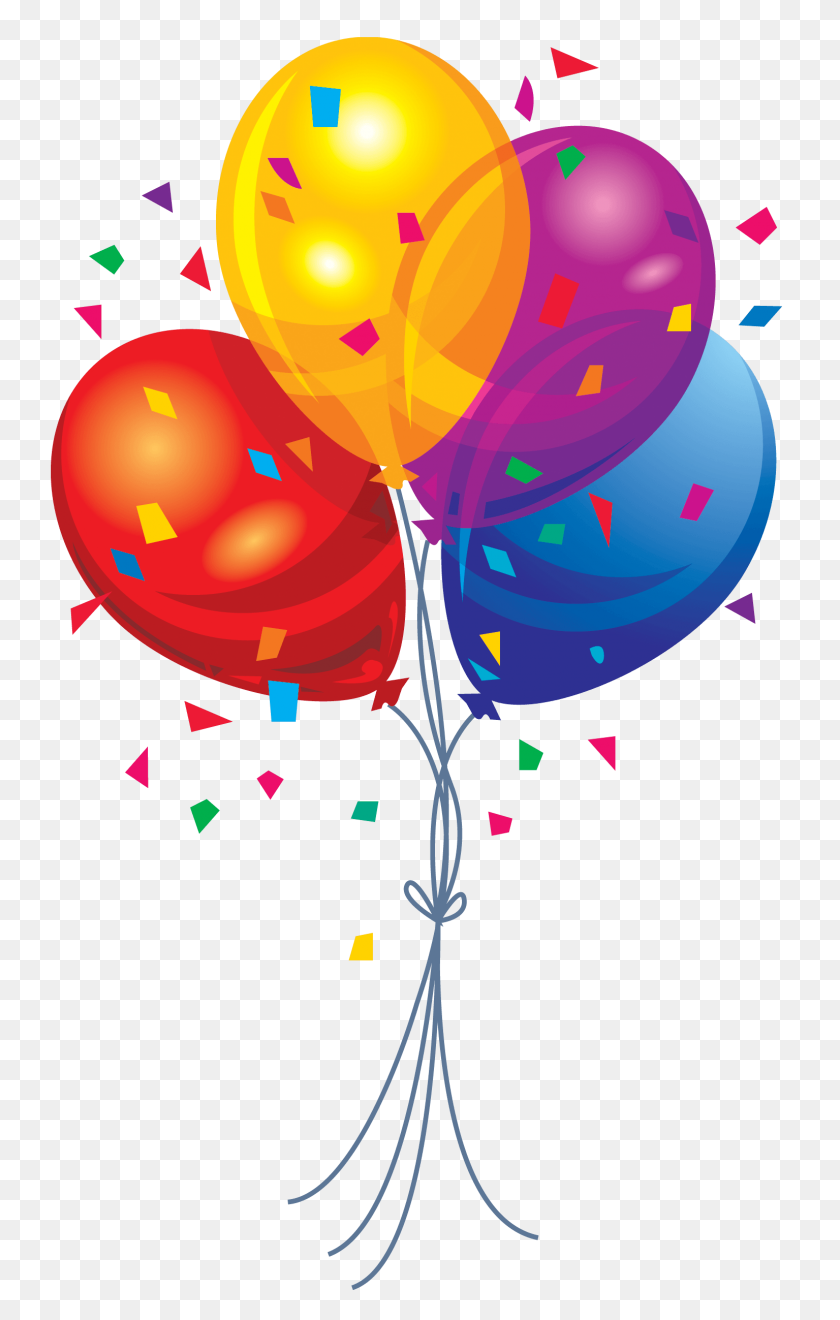 1535x2480 Birthday Balloon Party Clip Art - Fantastic Clipart