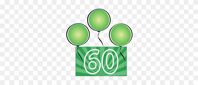 288x300 Birthday Balloons - 60th Birthday Clip Art