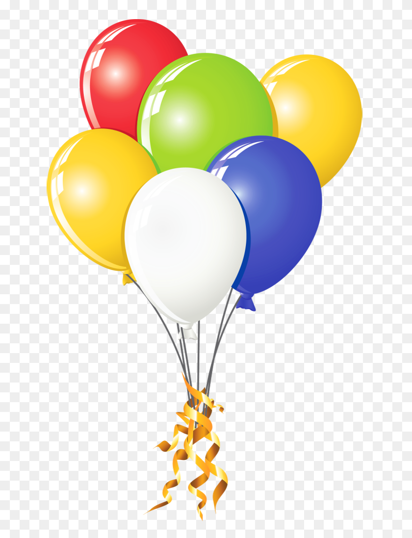 660x1037 Клипарт День Рождения Воздушные Шары - Празднование Дня Рождения