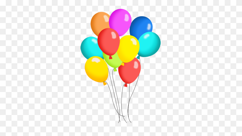 295x413 Birthday Balloons In Many Colors For Birthday Birthday - Balloon Border Clipart