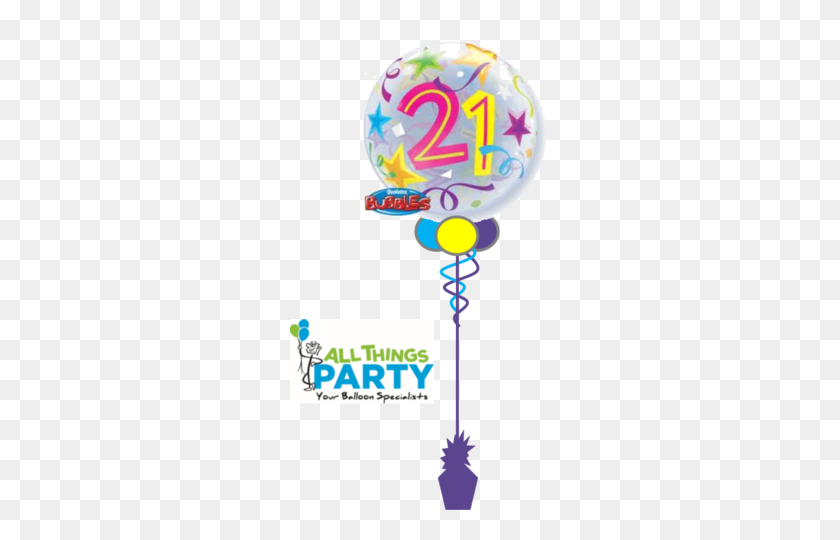 260x480 Birthday Balloons Party Supplies Tagged Bubbles - 21st Birthday Clip Art