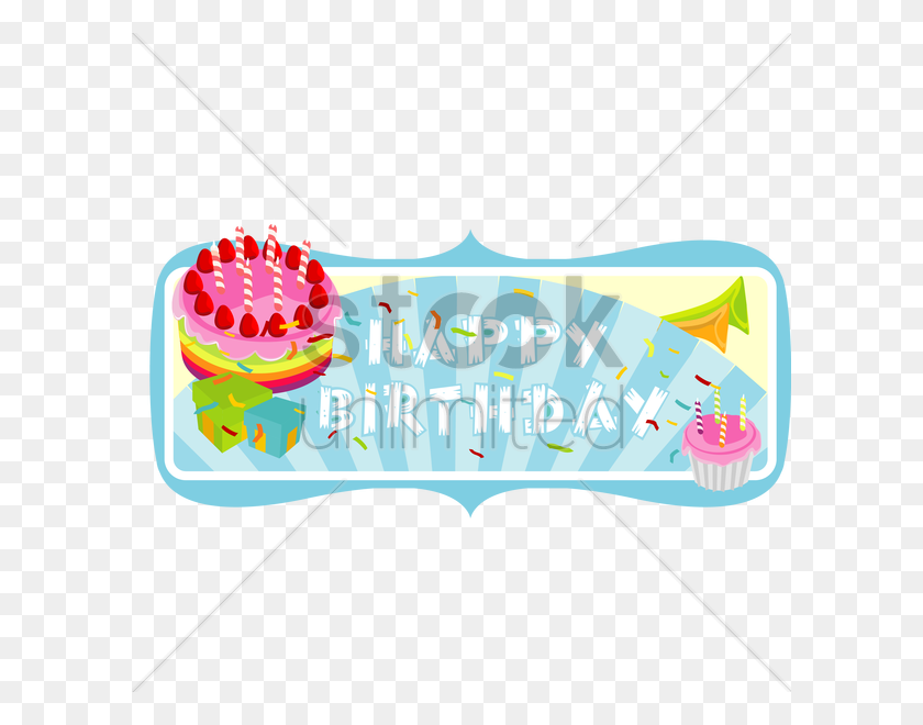 600x600 День Рождения Баннер Векторное Изображение - День Рождения Баннер Png