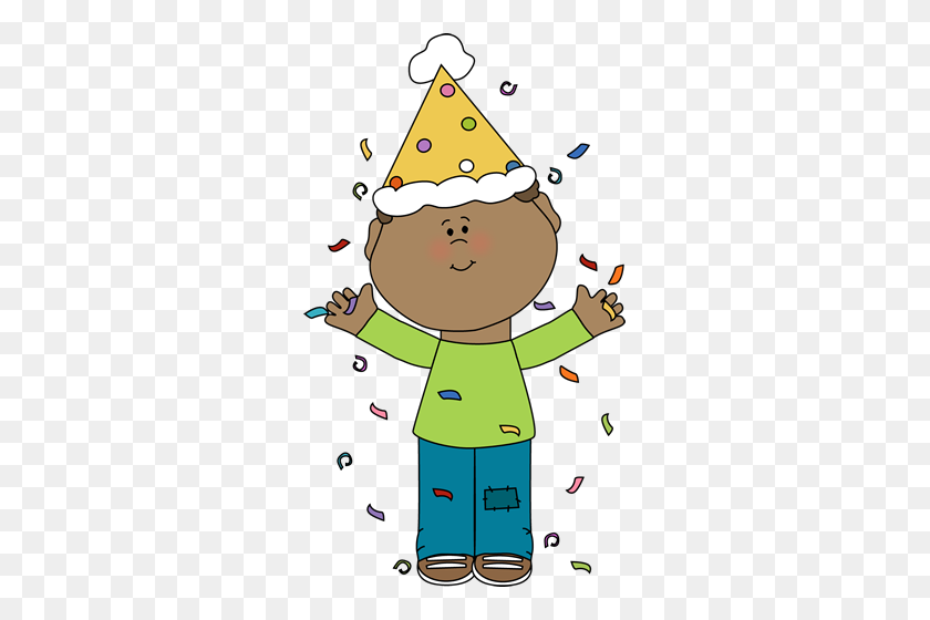 291x500 Birthday Boy Clipart Birthday Boy With Confetti Clip Art Birthday - Confetti Border Clipart