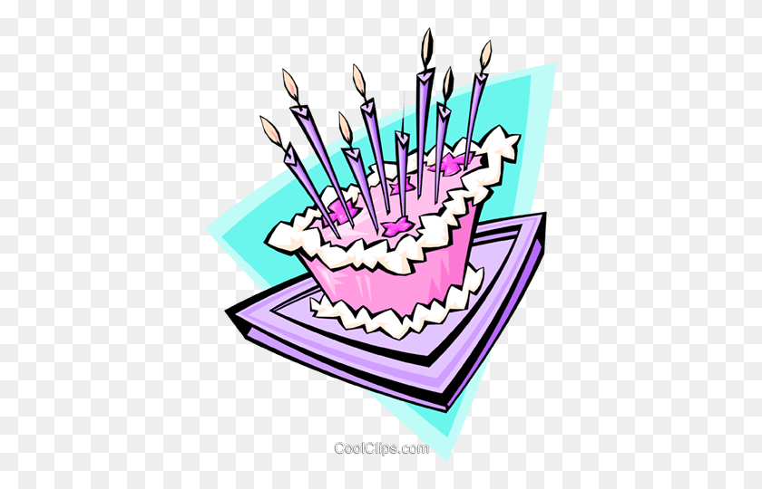 387x480 Birthday Cake - Cake Clipart Free