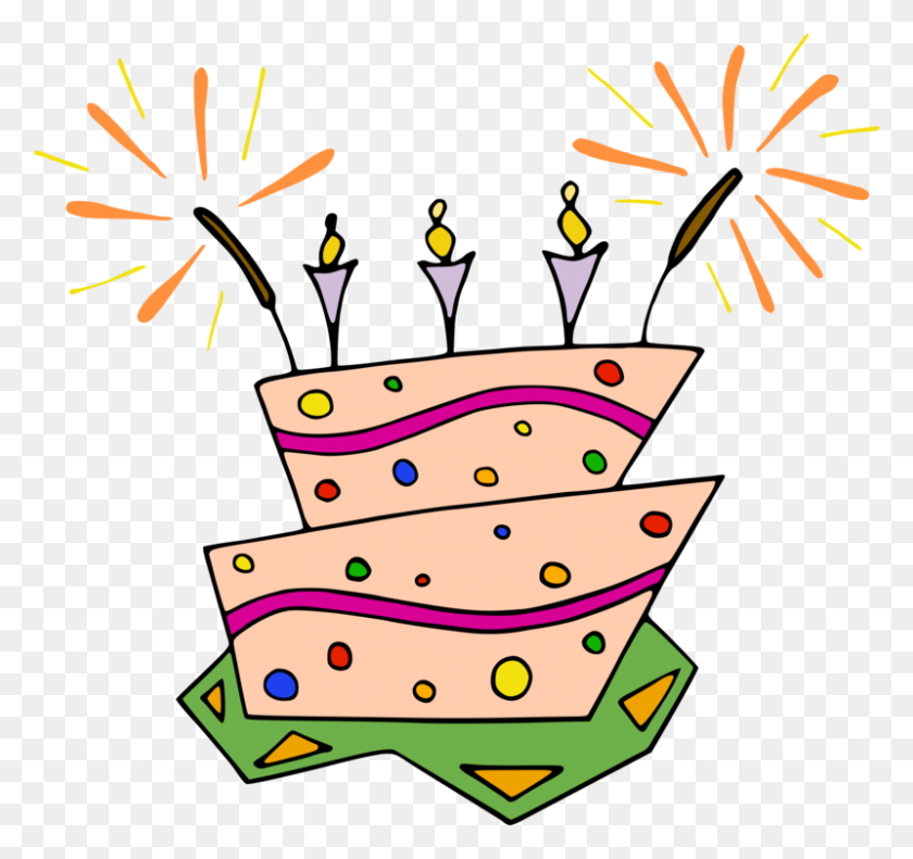 800x750 День Рождения Торт День Рождения Свечи - День Рождения Торт Клипарт И Воздушные Шары