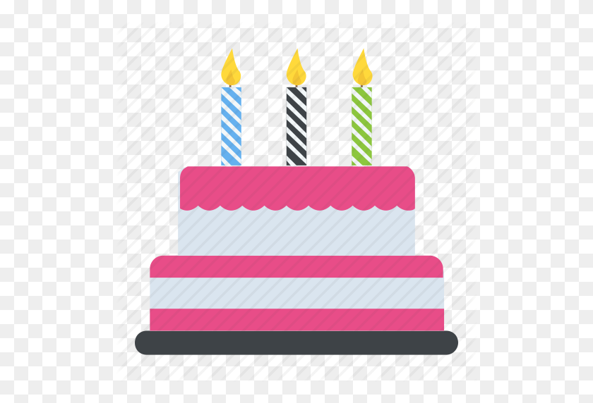512x512 Birthday Cake, Cake, Cake With Candles, Cream Cake, Dessert Icon - Birthday Candle PNG