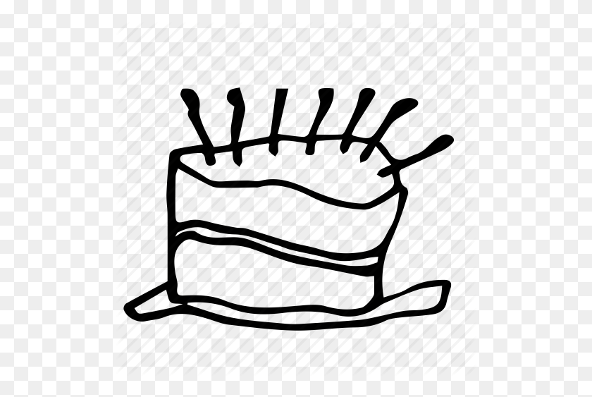 512x503 Торт На День Рождения, Торт, С Днем Рождения, Детский Рисунок, Детский Рисунок - Doodle Png