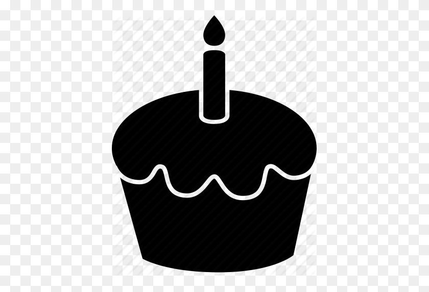 401x512 День Рождения, Торт, Свеча, Кекс, Десерт, Маффин, Значок Для Вечеринки - Значок Дня Рождения Png