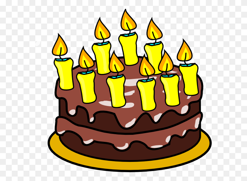 600x555 Birthday Cake Clip Art - Birthday Cake Clip Art