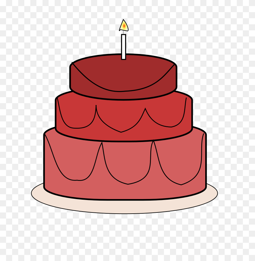 667x800 Birthday Cake Clip Art - Birthday Cake With Candles Clipart