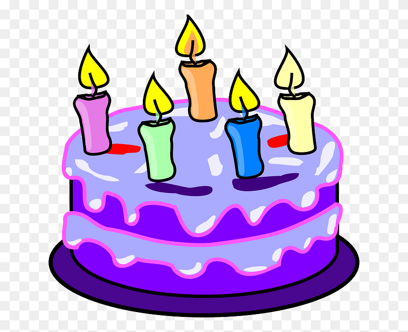 640x624 Birthday Cake Clip Art - Birthday Party Clipart
