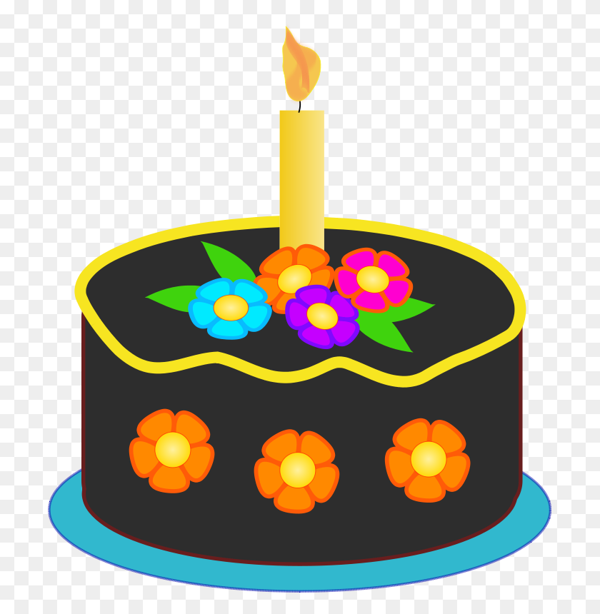 705x800 Birthday Cake Clip Art Beautiful And Cute Happy Birthday Cake - Tn Clipart