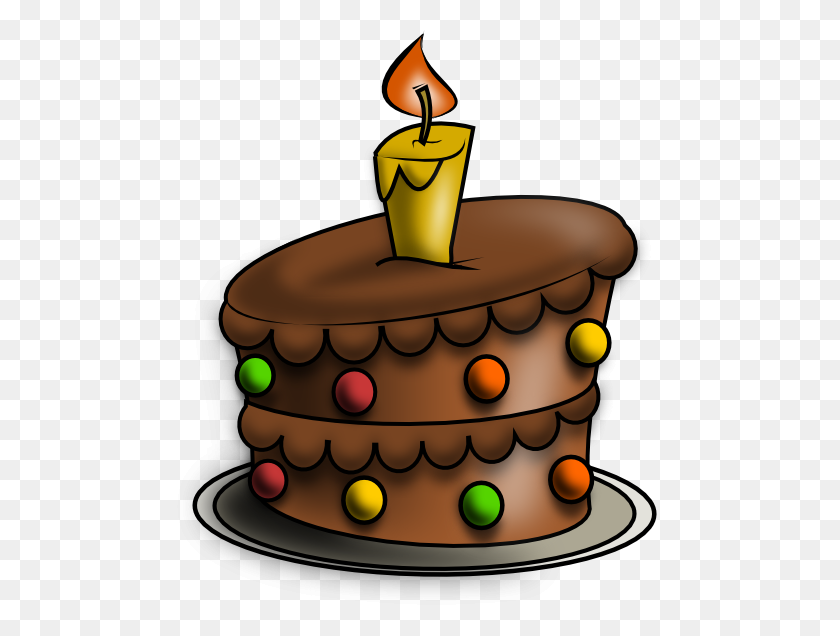 491x576 Birthday Cake Clip Art Drawing - Slice Of Cake Clipart