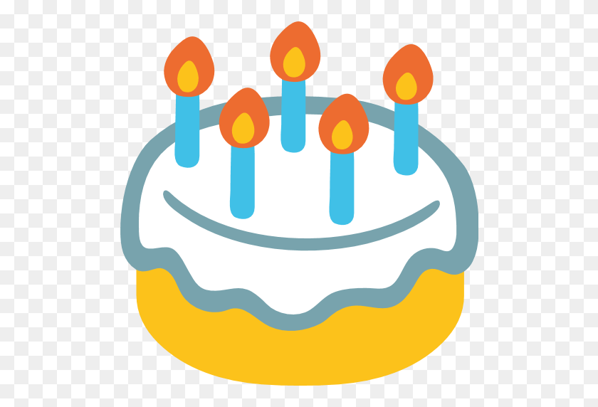 512x512 День Рождения Торт Картинки Emoji - День Рождения Клипарт Для Facebook