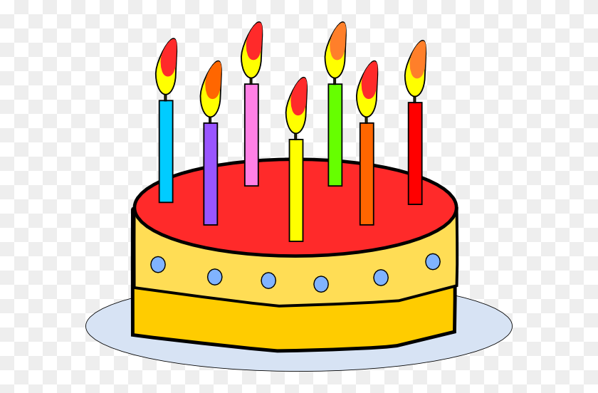 600x492 Birthday Cake Clip Art Free Vector - Free Clipart Birthday Celebration