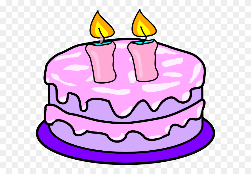 600x521 Birthday Cake Clipart Candle - Birthday Cake Clip Art Image