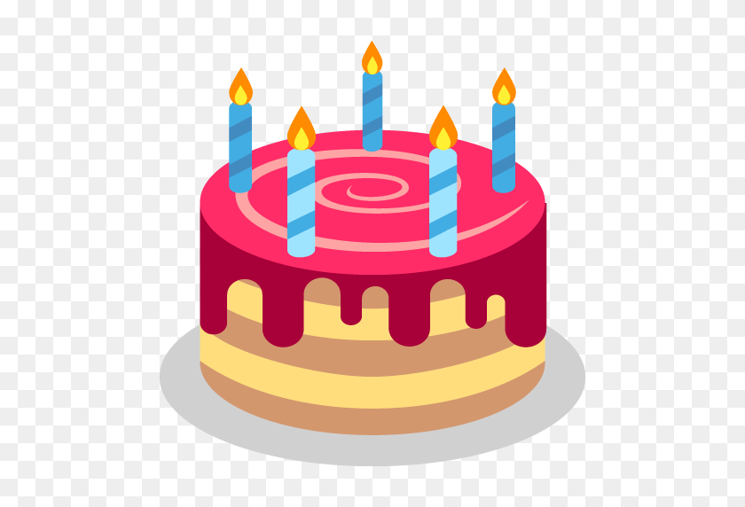 512x512 Emoji - День Рождения Торт Клипарт
