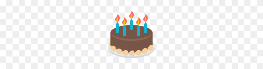 160x160 Birthday Cake Emoji On Emojione - Cake Emoji PNG