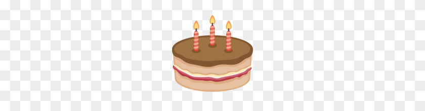 160x160 Birthday Cake Emoji On Facebook - Birthday Emoji PNG