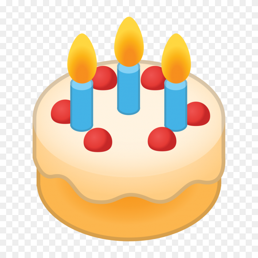 1024x1024 Значок Торта Ко Дню Рождения Ното Смайлики Еда Напиток Набор Иконок Google - Кусочек Торта Png