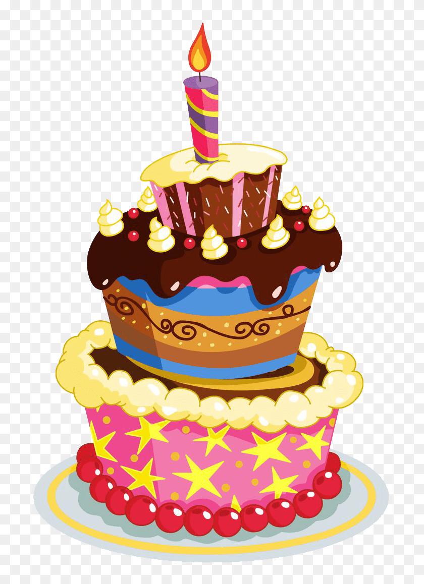 736x1098 Birthday Cake Layers Transparent Png - Birthday PNG