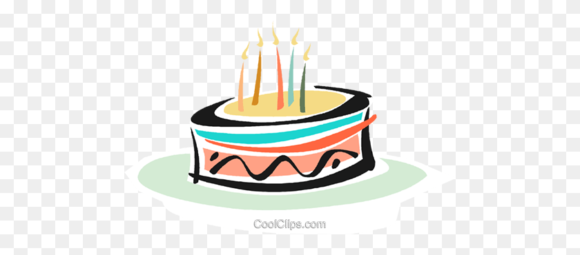 480x310 Birthday Cake Royalty Free Vector Clip Art Illustration - Birthday Clipart PNG