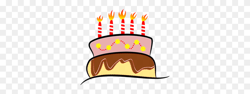 300x255 Birthday Cake Slice Clip Art - Clipart Birthday Cake And Balloons