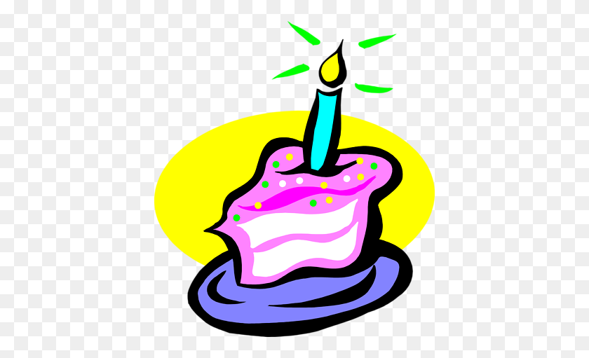 400x451 День Рождения Кусок Торта Клипарт - Кусок Торта Png