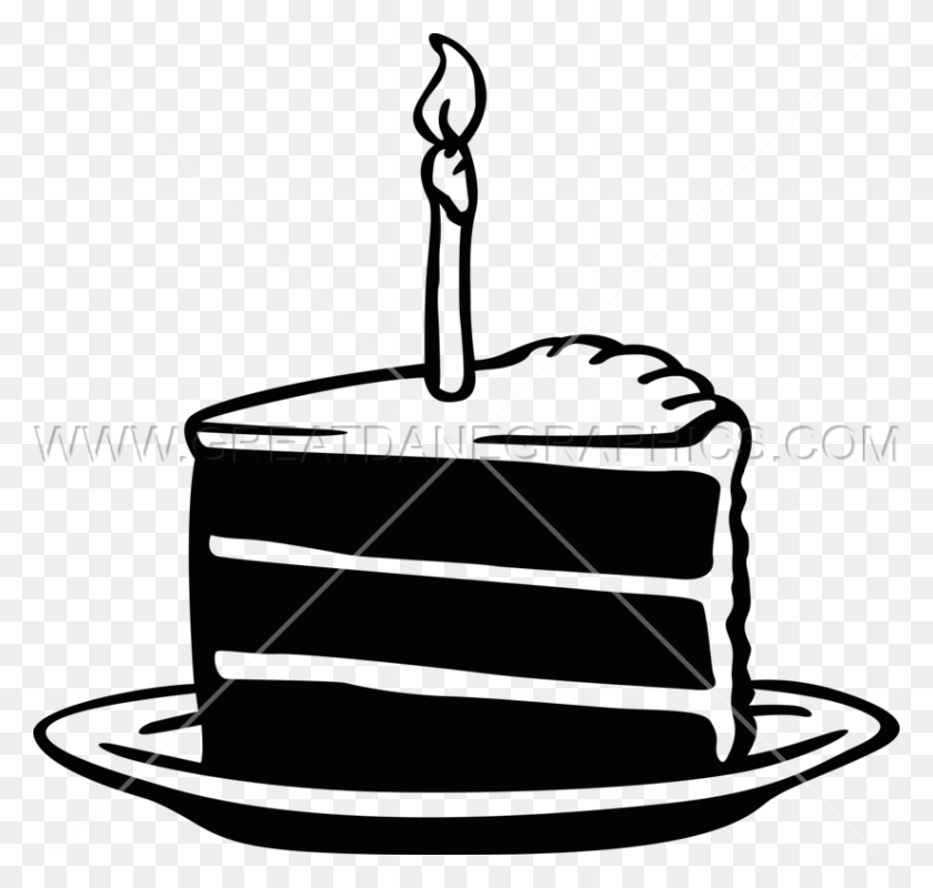 825x783 Birthday Cake Slice Production Ready Artwork For T Shirt Printing - Slice Of Cake Clipart
