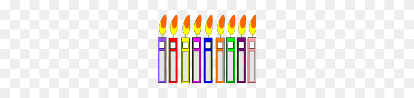 200x140 Birthday Candle Clipart Hand Painted Birthday Candles Birthday - Birthday Clipart PNG
