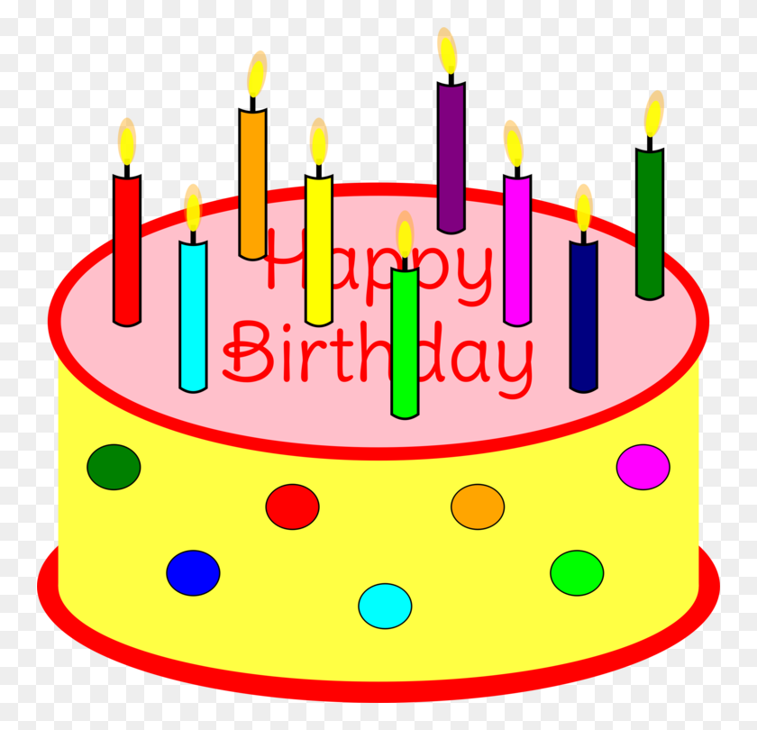 758x750 Birthday Candles Birthday Cake Cupcake - Cupcake With Candle Clipart