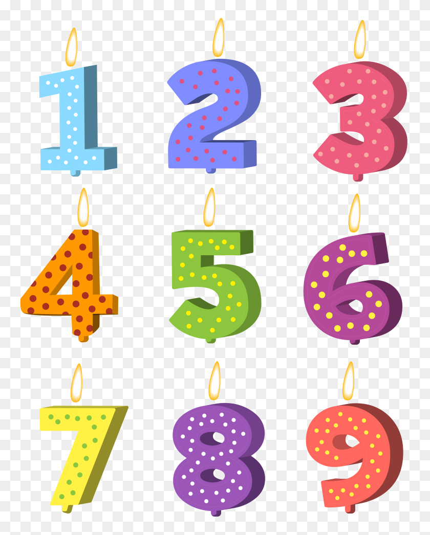 6326x8000 Birthday Candles Set Png Clip Art - Birthday Candle PNG