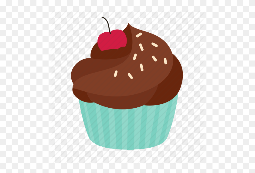 512x512 Birthday, Chocolate, Crumble, Cupcake, Dessert, Sweet Icon - Birthday Cupcake PNG