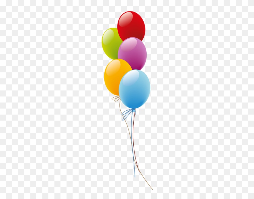182x600 Birthday Clip Art - Balloon Bouquet Clipart