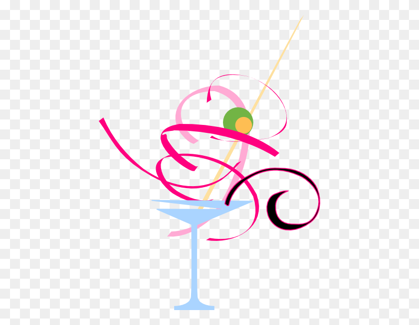 444x593 Birthday Cocktail Free Clipart - Cocktail Clipart Free