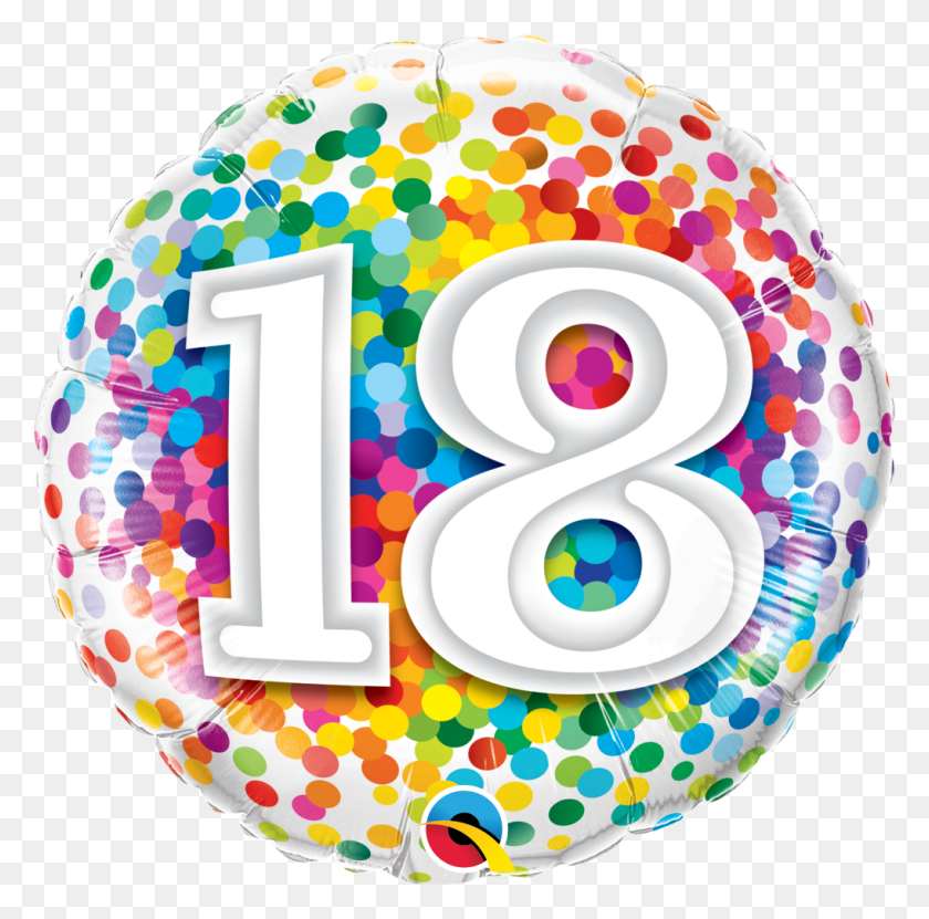1018x1007 Birthday Confetti Design Foil Balloon - Birthday Confetti Clipart