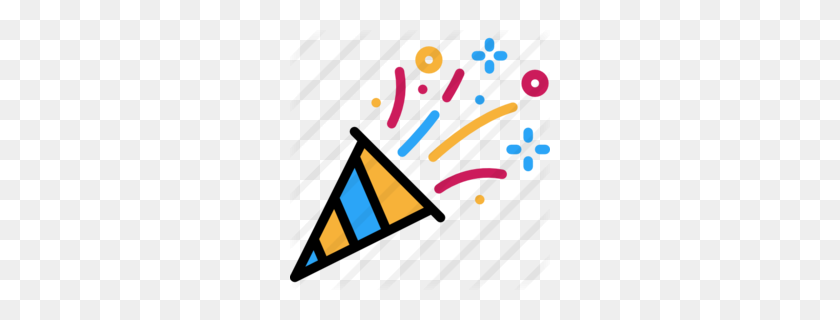 260x260 Birthday Confetti Transparent Clipart - Birthday Emoji Clipart