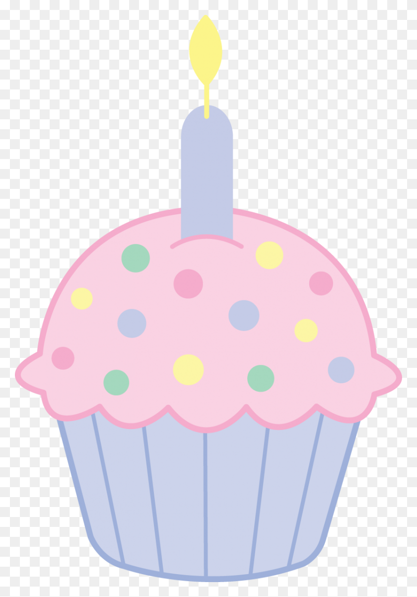 830x1215 Birthday Cupcake Clipart - Cupcake Images Clipart