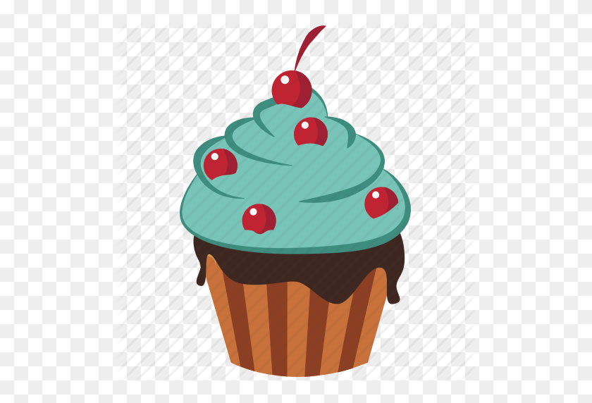 512x512 Birthday, Cupcake, Dessert, Food, Frosting, Muffin, Sweet Icon - Dessert PNG