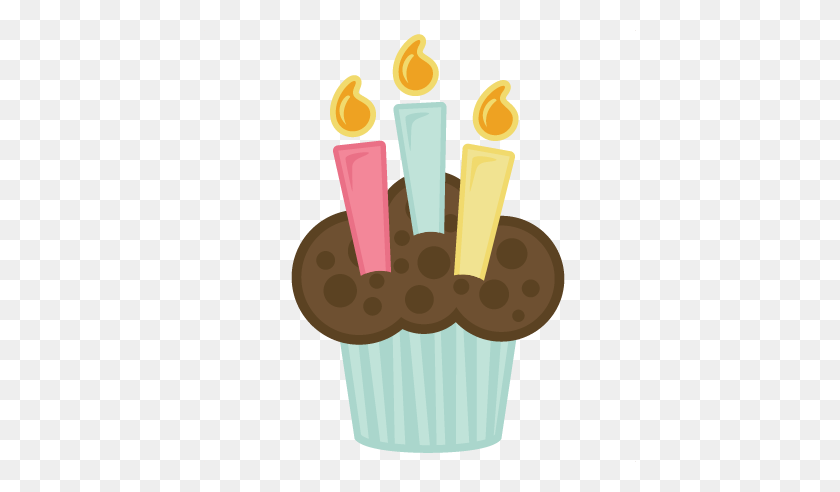 432x432 Birthday Cupcakes With Candle - Cupcake With Candle Clipart