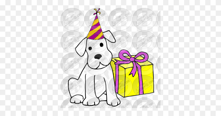 380x380 Birthday Dog Picture For Classroom Therapy Use - Therapy Dog Clipart