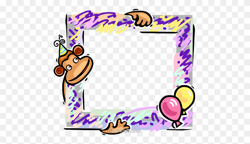 480x425 Birthday Frame Royalty Free Vector Clip Art Illustration - Birthday Frame PNG