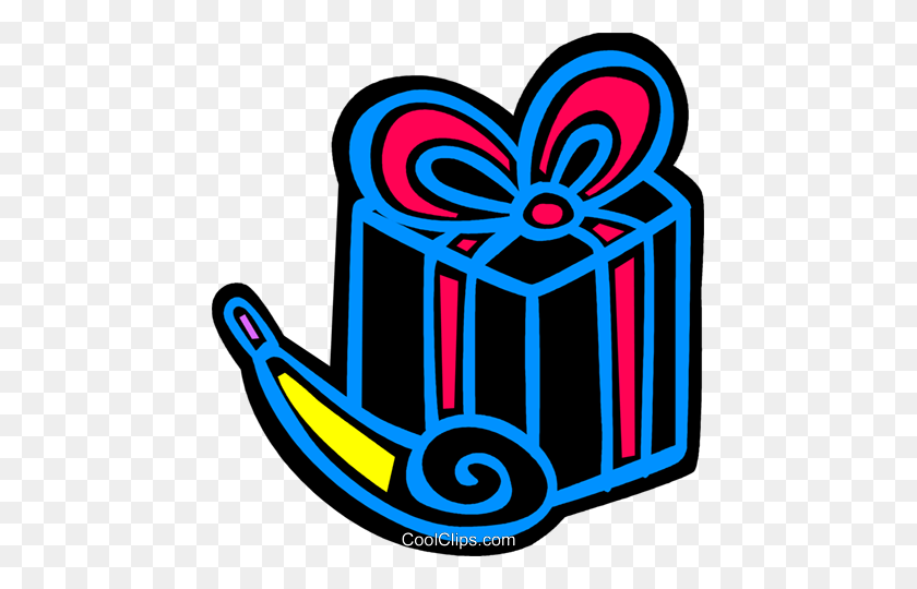 451x480 Подарок На День Рождения С Шумогенератором Клипарт В Векторе - Подарок На День Рождения Клипарт