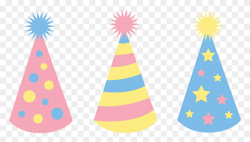 6500x3476 Birthday Hat Clipart Look At Birthday Hat Clip Art Images - Pastel Rainbow Clipart