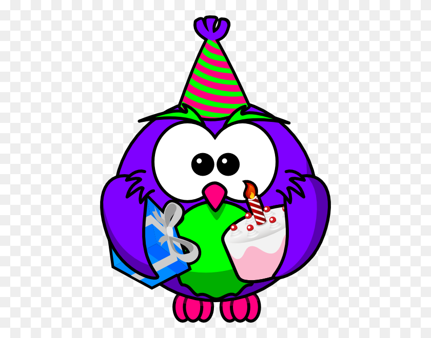 450x600 Birthday Owl Clip Art - Owl Clipart PNG