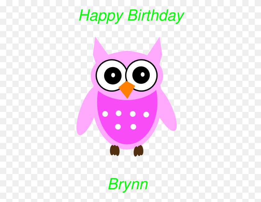 348x590 Birthday Owl Clip Art - Birthday Clipart For Niece