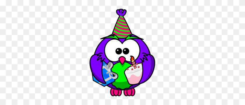225x300 Birthday Owl Clip Art - Fall Birthday Clipart