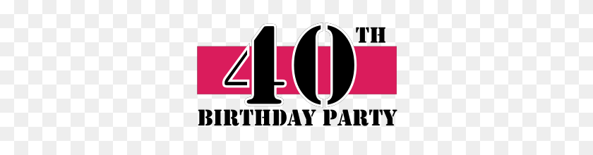 300x160 Birthday Party - 40th Birthday Clipart