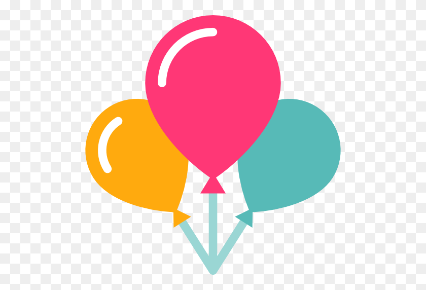 512x512 Birthday Party Deeppink Icon - Birthday Party PNG